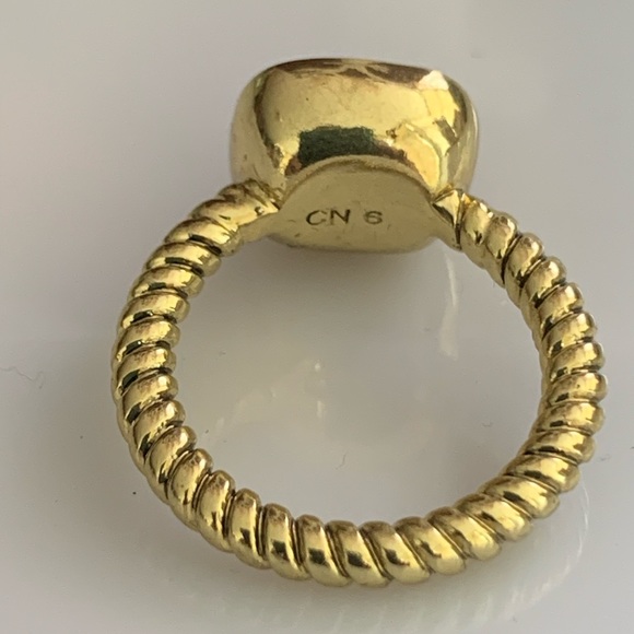 Heidi Daus®"Ring It Up" Crystal Square Ring Green Size 6 NIB - Picture 5 of 8